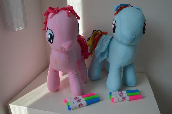 My Little Pony knuffels (met stiften om op te tekenen), Kinderen en Baby's, Speelgoed | My Little Pony, Gebruikt, Ophalen of Verzenden