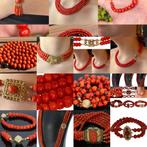 Grootste aanbod bloedkoraal antieke sieraden 14k gouden slot, Sieraden, Tassen en Uiterlijk, Antieke sieraden, Ophalen of Verzenden