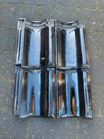 84stuks vhv zwart verglaasd dakpannen, Ophalen, Steen of Klei, Zwart, Zo goed als nieuw