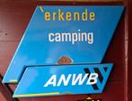 Vintage ANWB Camping Reclamebord, Verzamelen, Merken en Reclamevoorwerpen, Ophalen of Verzenden, Gebruikt, Reclamebord