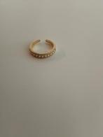 Goudkleurige Verstelbare Ring - Nieuw, Nieuw, Ophalen of Verzenden, Dame of Heer, Met parel