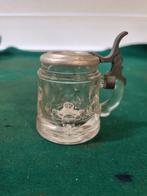 mini pull glas en tinnen deksel vintage, Ophalen of Verzenden