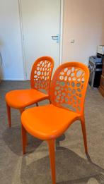 Oranje stoelen, Huis en Inrichting, Stoelen, Ophalen, Zo goed als nieuw