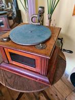 Grammofoon met houten hoorn, Antiek en Kunst, Ophalen