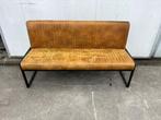 1 horeca restaurant eetkamer bank wandbank treinbank 160 cm, Huis en Inrichting, Ophalen, Bruin, Nieuw, Metaal