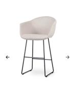 2x Nolon barkruk beige Nino Otis 75cm, Huis en Inrichting, Barkrukken, Ophalen, Met voetsteun, 60 tot 90 cm, Zo goed als nieuw