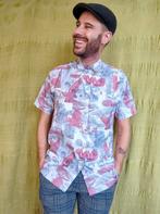 Vintage 90's overhemd / shirt / print / blauw / medium / M, Albert Cuypstr 168a, Blauw, Vintage, Hippiegalorevintage@gmail.com