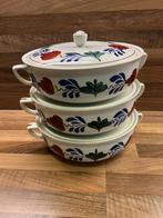 Boerenbont dekschalen en broodschalen, Ophalen, Gebruikt, Schaal of Schalen, Aardewerk