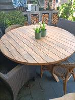 Houten Ronde Tuintafel - Karwei, Ophalen, Gebruikt, Rond, Hout