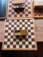 Oud dambord /schaakbord met jumbo damstenen, Ophalen of Verzenden, Zo goed als nieuw