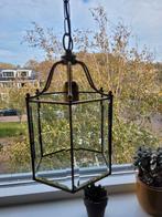 Messing hanglamp met geslepen glas, Ophalen