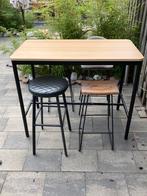 Bartafel met krukken, Huis en Inrichting, Tafels | Statafels, Ophalen of Verzenden, Zo goed als nieuw