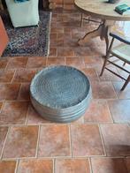 Stijlvolle metalen bijzettafel, Minder dan 45 cm, Gebruikt, Metaal of Aluminium, Rond