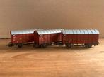 3 Marklin 4506 DB goederenwagons met sluitlichten, Hobby en Vrije tijd, Modeltreinen | H0, Wisselstroom, Gebruikt, Wagon, Ophalen of Verzenden
