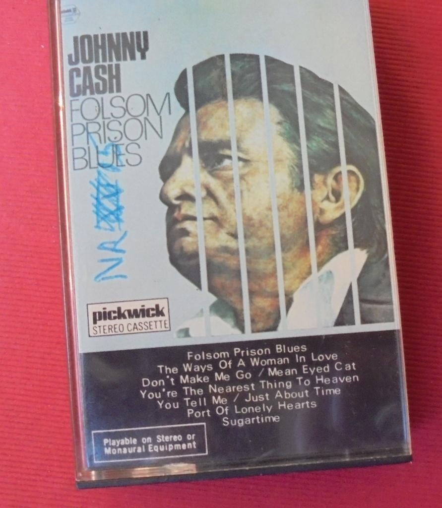Cassettebandje   JOHNNY CASH   folsom prison blues uit 1971, Gebruikt, 1 bandje, Ophalen of Verzenden, Voorbespeeld