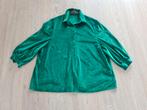 Een velours blouse maat 44/46 in zwart en groen, Kleding | Dames, Blouses en Tunieken, Ophalen of Verzenden, Zo goed als nieuw