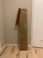 Steigerhouten plank met leren plankdragers, Doe-het-zelf en Verbouw, Hout en Planken, Ophalen, Minder dan 25 mm, Plank, Minder dan 200 cm