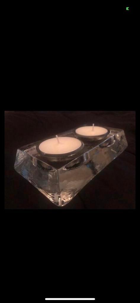 Zeaar massief Waxinlicht houder Kosta Boda, Antiek en Kunst, Antiek | Glas en Kristal, Ophalen