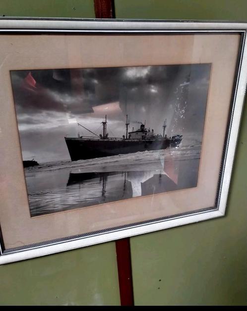 Schipbreuk Castricum - Ingelijste Foto, Antiek en Kunst, Kunst | Tekeningen en Foto's, Ophalen