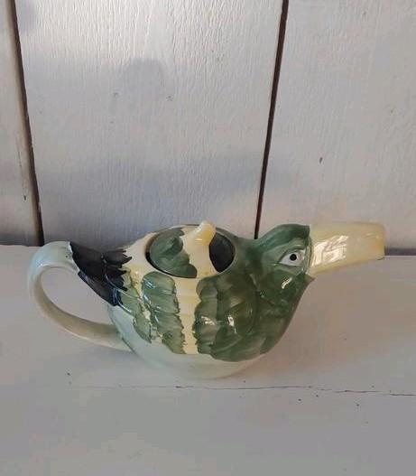 Theepot toekan theepot vogel groene theepot blikvanger bnb, Verzamelen, Overige Verzamelen, Nieuw, Ophalen of Verzenden