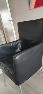 4 zwarte eetkamerstoelen met leuning Vesta, Huis en Inrichting, Ophalen, Gebruikt, Minder dan 75 cm, 50 tot 75 cm