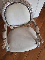 Kinderfauteuil stoeltje Queen Ann Barok met witte bekleding, Huis en Inrichting, Gebruikt, Wit, Eén, Leer