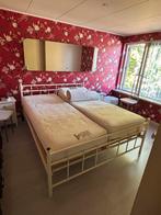 Bed 160x200, Ophalen, Wit, Tweepersoons, 200 cm