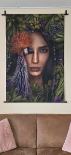 Wandkleed Lady Peacock - 105x136cm - Zo goed als nieuw, Ophalen, Zo goed als nieuw