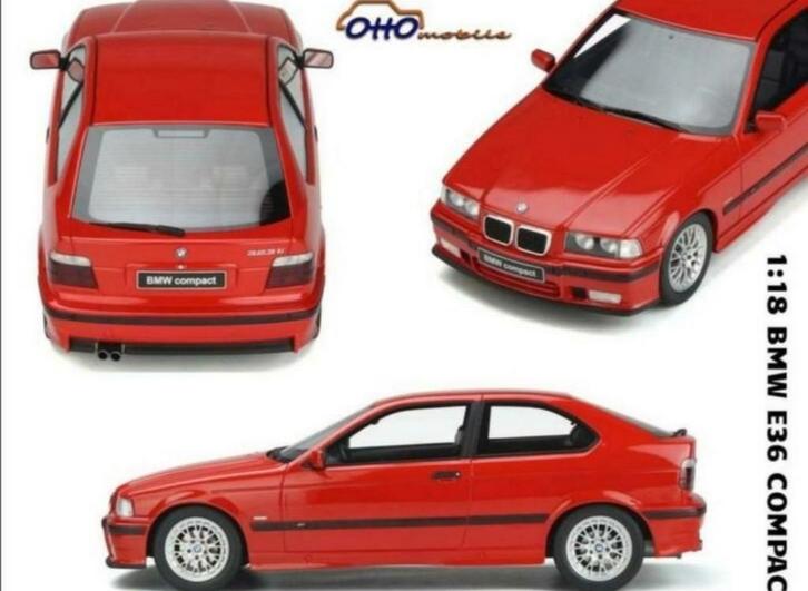 1:18 BMW 323Ti Compact (E36) uit1998 Ottomobile, Hobby en Vrije tijd, Modelauto's | 1:18, Zo goed als nieuw, Auto, OttOMobile