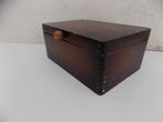 kist art deco hout decoratief hout vintage sierdoos byoux, Ophalen of Verzenden