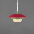 Deense hanglamp in rood groen en geel - vintage lamp, Ophalen of Verzenden, Zo goed als nieuw, Metaal, Deens design