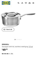 Gezocht: IKEA Sensuell sauspan steelpan 2,5 liter, Huis en Inrichting, Keuken | Potten en Pannen, Rvs, Ophalen of Verzenden, Inductieplaat