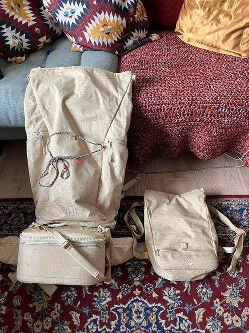 Wayks Backpack, 45L + rugzakje 8,5L, Sieraden, Tassen en Uiterlijk, Tassen | Reistassen en Weekendtassen, Zo goed als nieuw, Beige