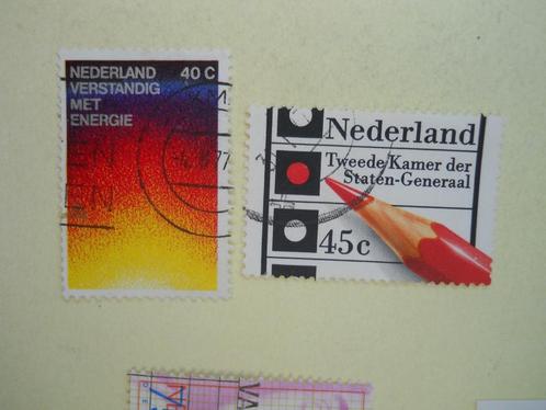 Nederland 1977 Energie Verkiezingen Nvph1128-1129 gestempeld, Postzegels en Munten, Postzegels | Nederland, Ophalen of Verzenden