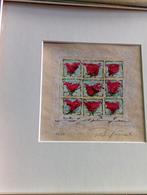 Richard Smeets, getiteld "9 rozen". , Antiek en Kunst, Kunst | Litho's en Zeefdrukken, Ophalen of Verzenden