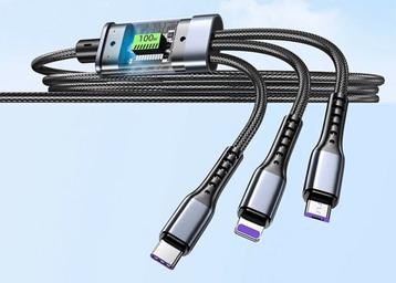 USB 3 in 1 laadkabels beschikbaar voor biedingen