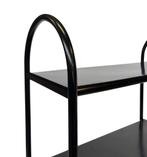 Vintage kast roomdivider staal jaren 80 zwart functioneel, Huis en Inrichting, Kasten | Wandmeubels, Met plank(en), Gebruikt, Vintage