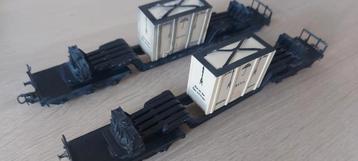 2 Märklin DB kuilwagens met Bahiakisten artnr 4618 beschikbaar voor biedingen