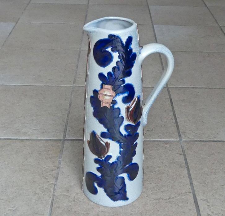 Knödgen vintage vaas 2480-40 blauw zoutglazuur West-Germany, Huis en Inrichting, Woonaccessoires | Vazen, Gebruikt, Blauw, Minder dan 50 cm