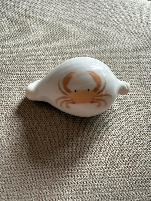 Vintage porseleinen schelp met afbeelding krab, Antiek en Kunst, Antiek | Porselein, Ophalen of Verzenden