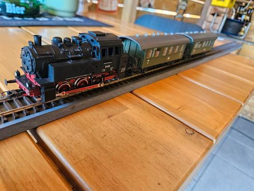 Roco stoomlok met rijtuigen., Hobby en Vrije tijd, Modeltreinen | H0, Gebruikt, Locomotief, Gelijkstroom, Roco, Ophalen of Verzenden