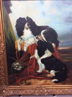 Honden schilderij met lijst, Ophalen of Verzenden
