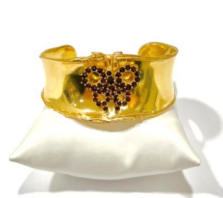 Mooie statement armband, Sieraden, Tassen en Uiterlijk, Ringen, Zo goed als nieuw, Dame, Goud, Goud, Verzenden