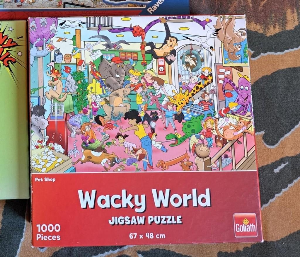 2 puzzels: Europa / Petshop - € 3,- per stuk, Ophalen of Verzenden, 500 t/m 1500 stukjes, Zo goed als nieuw, Legpuzzel