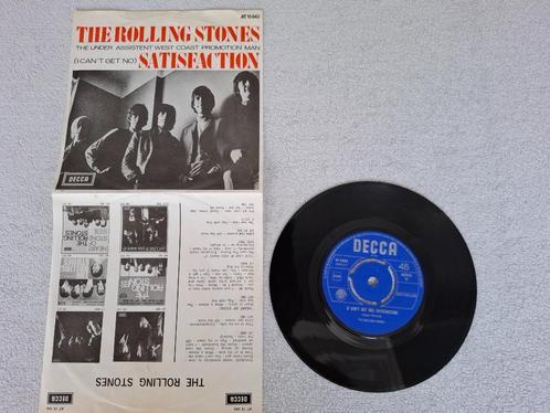The Rolling Stones/ I can't get no satisfaction 1965 holland, Cd's en Dvd's, Vinyl Singles, Zo goed als nieuw, Single, Pop, 7 inch