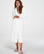 Hunkemoller Lange Rib Fleece Wit Badjas Kimono maat XL-XXL, Kleding | Dames, Ondergoed en Lingerie, Hunkemöller, Verzenden, Wit