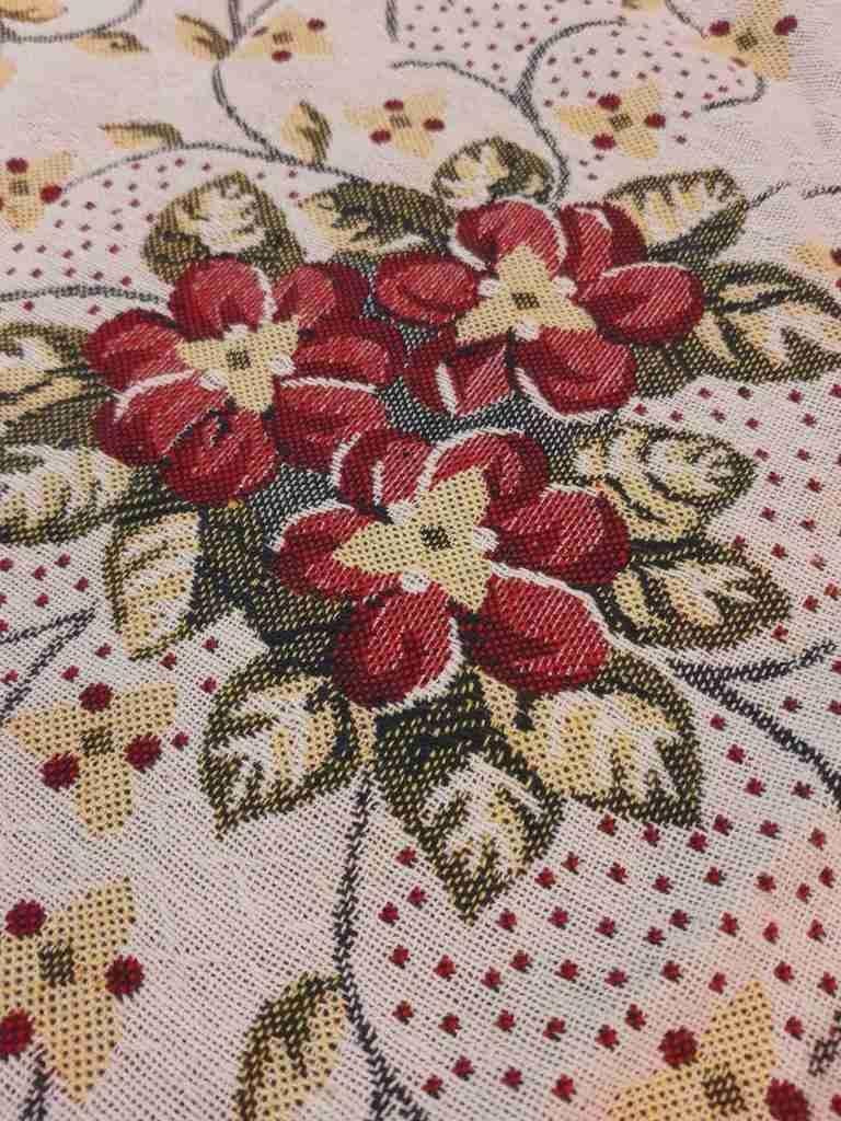 Grandfoulard woonkleed bloemen reversibel 191/144, Gebruikt, Etten-Leur, DJT@dejuistetoon.eu, Ophalen of Verzenden