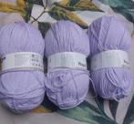 3 bollen wol lila(royal), Ophalen of Verzenden, Nieuw, Breien of Haken, Wol of Garen