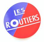 Les Routiers  retro Sticker -  Glans laminaat 10cm, Ophalen of Verzenden, Zo goed als nieuw, Auto's