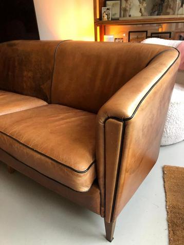 Mooie cognac leren bank, super soepel leer beschikbaar voor biedingen